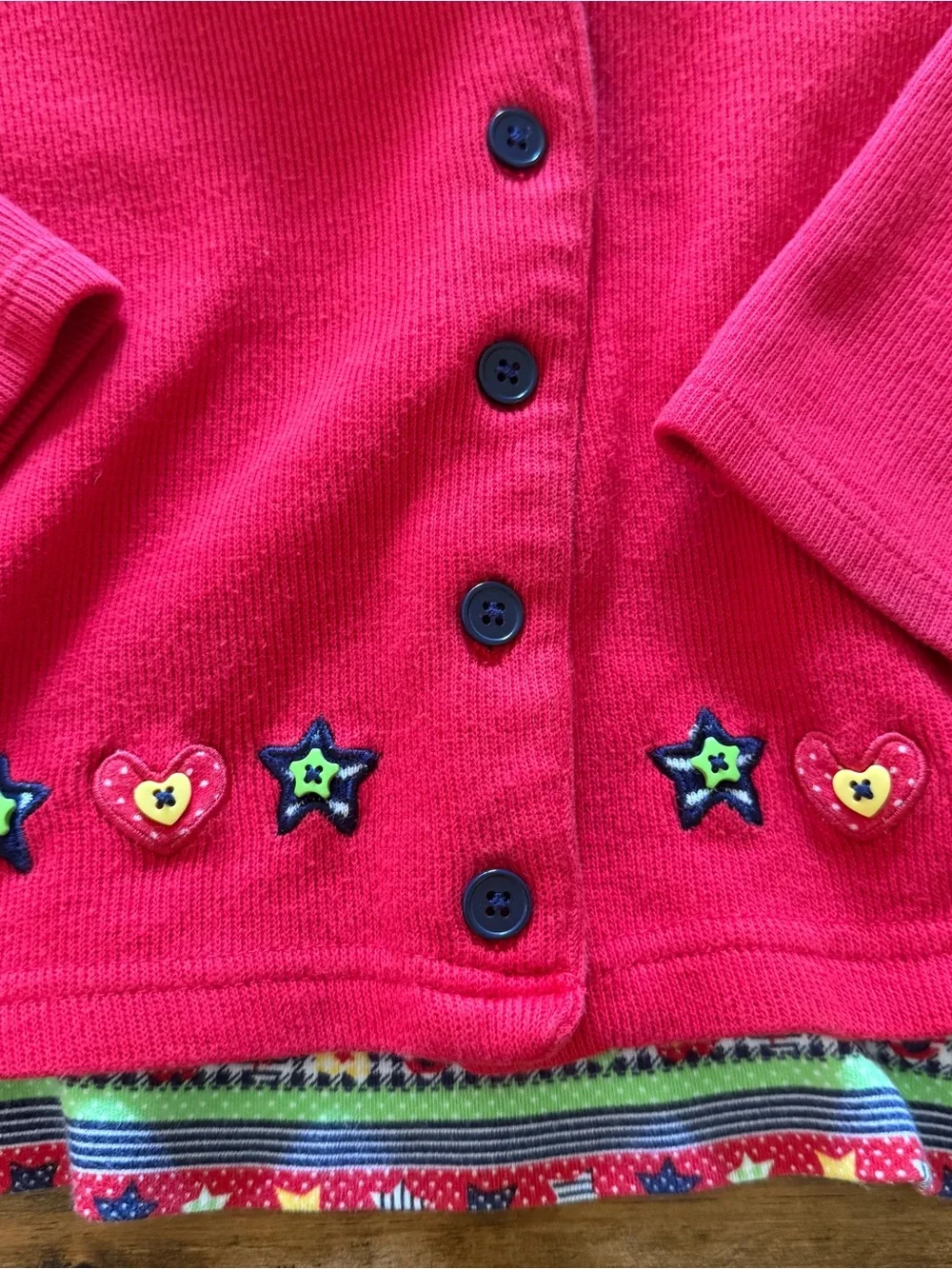 Vintage Gymboree  Girls Jacket Top Red Size L Rainbow Tag 90s Retro.